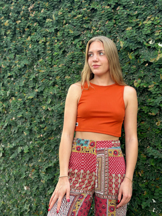 Tank Top naranja Rib sostenible Magic Wind