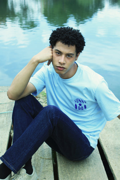 Camiseta azul clara Roots